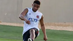 Frank Fabra en entrenamiento con la selección Colombia.
