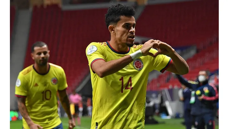 Festejo de gol de Luis Díaz, con Colombia.