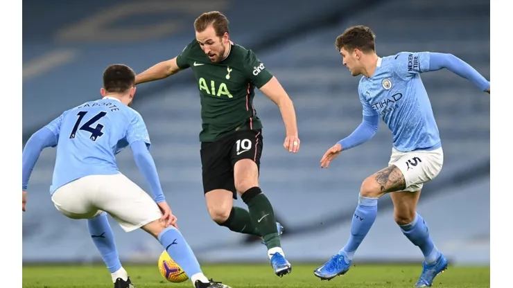 Harry Kane durante un encuentro ante Manchester City.