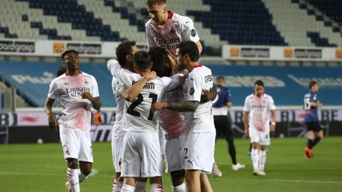 Milan celebra contra Atalanta, en la Serie A.