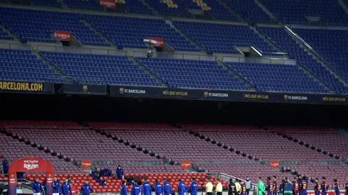 Estadio del Camp Nou durante un encuentro de LaLiga.