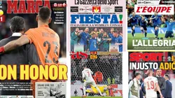 Portadas de los principales medios europeos tras la primera semifinal de la Eurocopa.