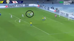 Neymar sacó a bailar a los defensores peruanos.