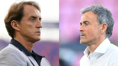 Roberto Mancini y Luis Enrique, entrenadores de Italia y España.
