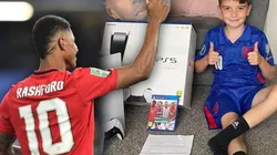 Rashford le regaló una PS5 a un chico de 9 años que ayuda a los más necesitados