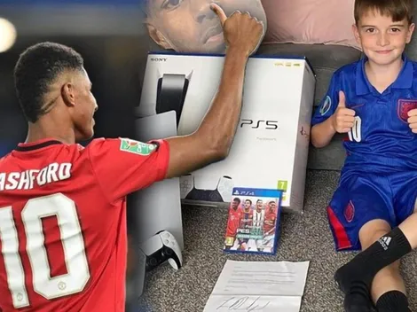 Rashford le regaló una PS5 a un chico de 9 años que ayuda a los más necesitados