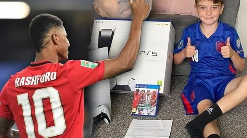 Rashford le regaló una PS5 a un chico de 9 años que ayuda a los más necesitados