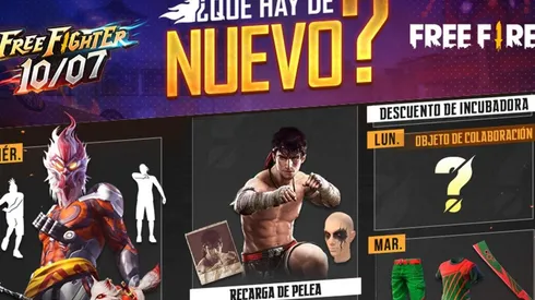 Garena le pone fecha al evento de Street Fighter en la nueva agenda semanal de Free Fire