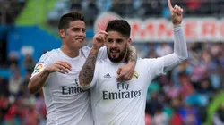 James Rodríguez e Isco durante un encuentro con Real Madrid.