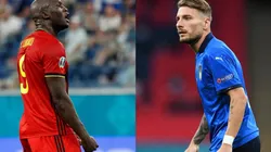 Romelu Lukaku y Ciro Immobile, figuras de Bélgica e Italia.