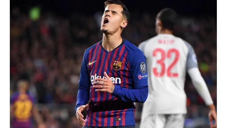 Philippe Coutinho durante un encuentro con Barcelona.