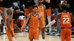 Chris Paul, Devin Booker, Mikal Bridges y DeAndre Ayton