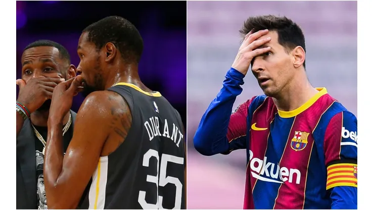 LeBron James, Kevin Durant y Lionel Messi