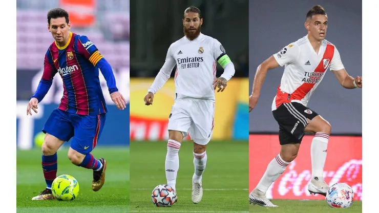 Lionel Messi, Sergio Ramos y Rafael Santos Borré; de los costosos del mercado de pases.