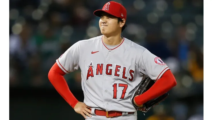 Shohei Ohtani concedió cuatro bases por bolas (Getty Images)