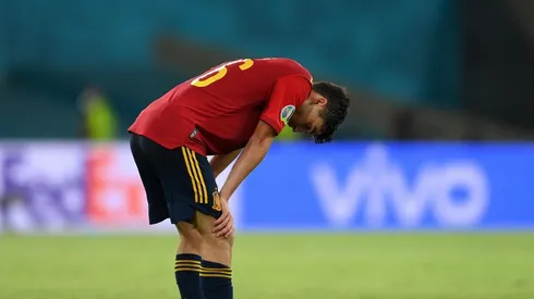 Pedri durante un encuentro con España.