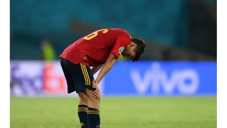 Pedri durante un encuentro con España.