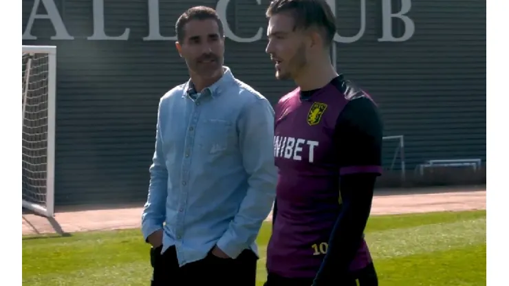 Encuentro de Juan Pablo Ángel con Jack Grealish.