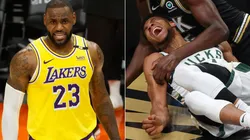 LeBron James y Giannis Antetokounmpo