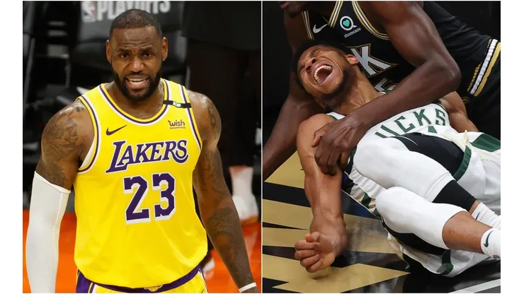 LeBron James y Giannis Antetokounmpo