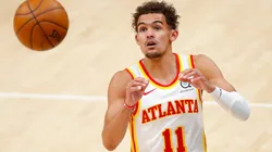 Trae Young se perdió el Juego 4 por una lesión en un pie (Getty Images)