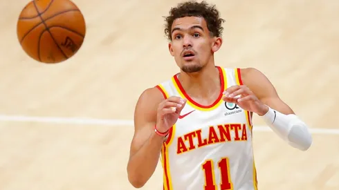 Trae Young se perdió el Juego 4 por una lesión en un pie (Getty Images)