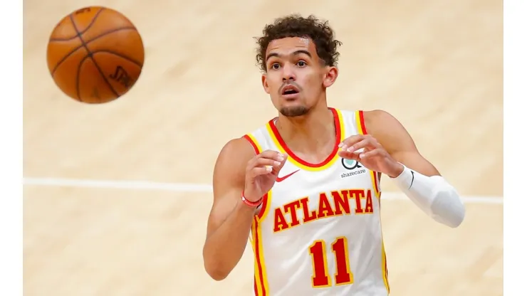 Trae Young se perdió el Juego 4 por una lesión en un pie (Getty Images)