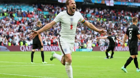 Festejo de gol de Harry Kane con Inglaterra.