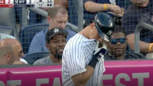 Kevin Durant en el Angels vs Yankees (Foto: Captura de pantalla)