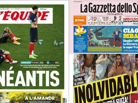 Así tituló la prensa europea el fracaso de Francia y el pase a cuartos de España