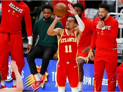 ¡Desde el logo! Trae Young y su kilométrico triple ante Bucks