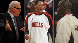 Phil Jackson, Scottie Pippen y Michael Jordan