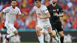 Pedri durante el encuentro ante Croacia.
