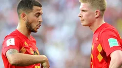 Eden Hazard y Kevin de Bruyne, jugadores de Bélgica.