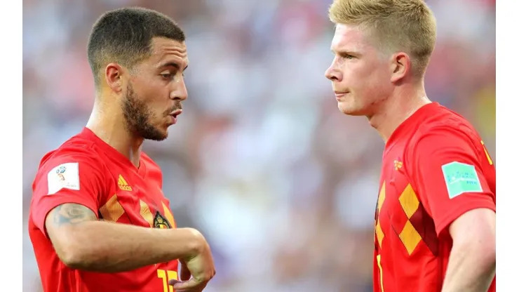 Eden Hazard y Kevin de Bruyne, jugadores de Bélgica.