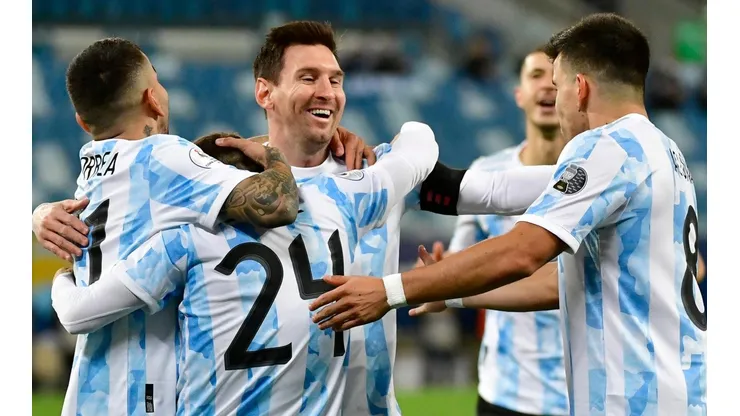 La felicidad absoluta de los jugadores argentinos.