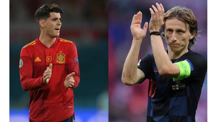 Álvaro Morata y Luka Modric, referentes de España y Croacia en la Euro.
