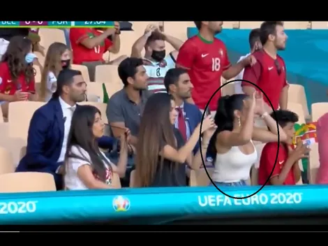 La reacción de Georgina Rodríguez en un tiro libre de Cristiano Ronaldo