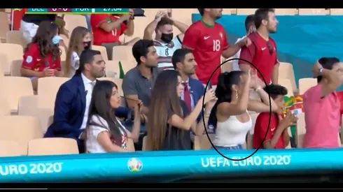 La reacción de Georgina Rodríguez en un tiro libre de Cristiano Ronaldo