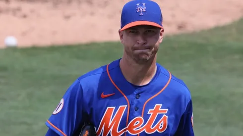 Jacob deGrom se marchó del encuentro sin decisión (Getty Images)