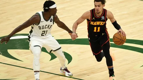 Jrue Holiday y Trae Young