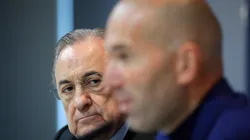 Florentino Pérez y Zinedine Zidane, presidente y exentrenador de Real Madrid.