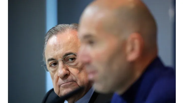 Florentino Pérez y Zinedine Zidane, presidente y exentrenador de Real Madrid.