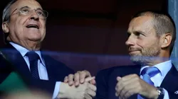 Florentino Pérez y Aleksander Ceferín, presidentes de Real Madrid y UEFA.