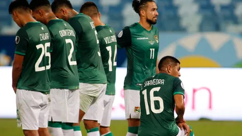 Selección de Bolivia en partido contra Uruguay.