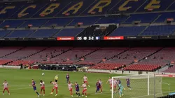 Camp Nou vacío durante un Barcelona vs. Atlético de Madrid.