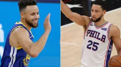 Stephen Curry y Ben Simmons (Foto: Getty)