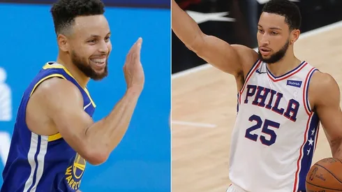 Stephen Curry y Ben Simmons (Foto: Getty)