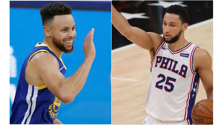 Stephen Curry y Ben Simmons (Foto: Getty)