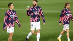 Sergio Ramos y sus compañeros en Real Madrid.